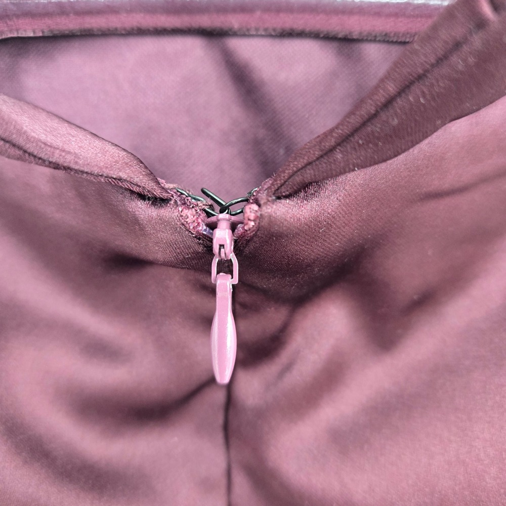 NWT Altar'd State Strapless Mini Dress Burgundy Purple Satin XS - Picture 7 of 11